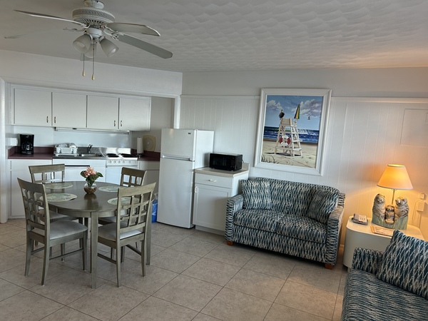 Spacious living area, sleeper sofa, loveseat